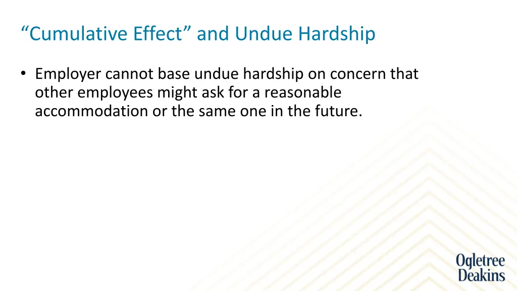 cumulative effect and undue hardship