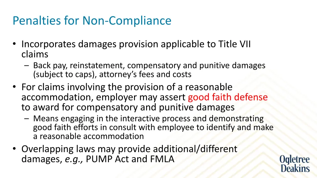 penalties for non compliance