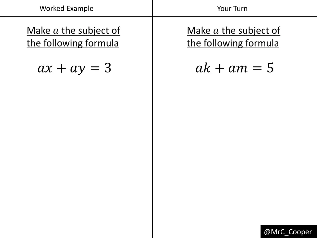 worked example