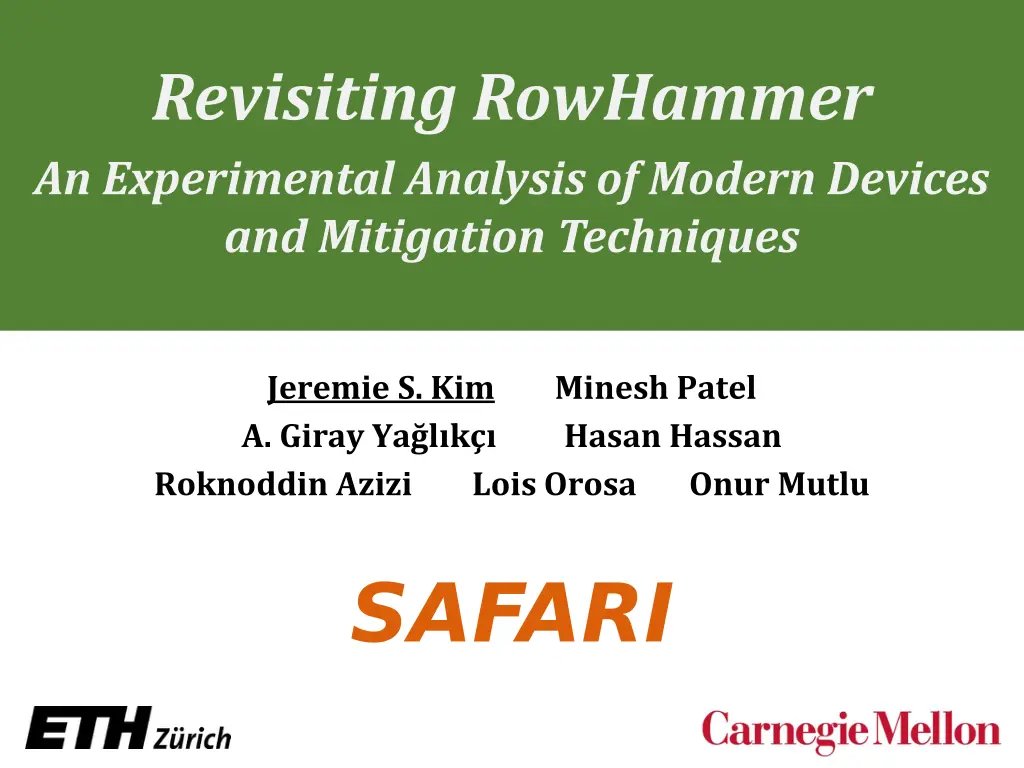 revisiting rowhammer an experimental analysis 1