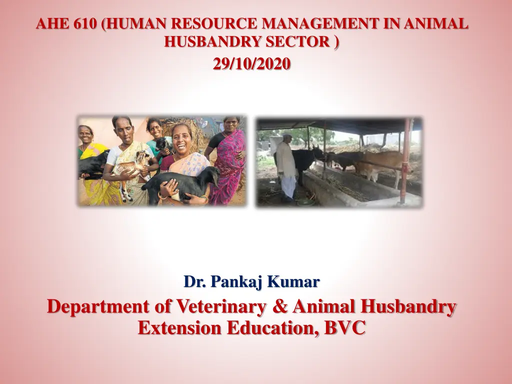 ahe 610 human resource management in animal