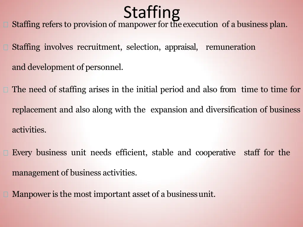staffing