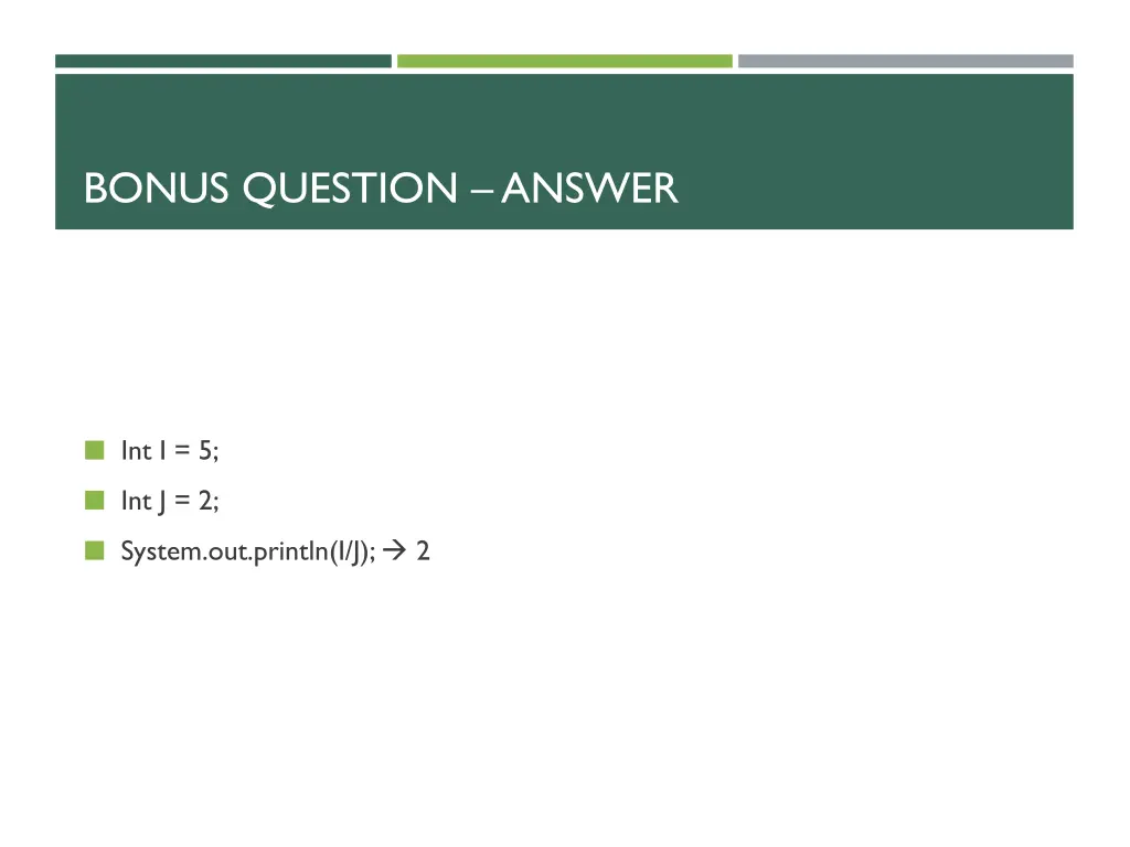 bonus question answer