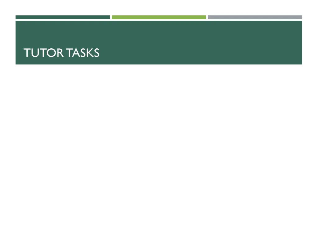 tutor tasks