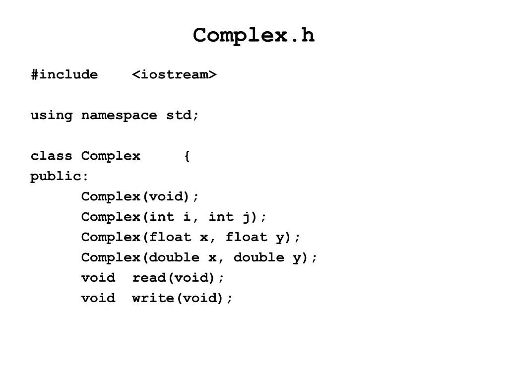 complex h