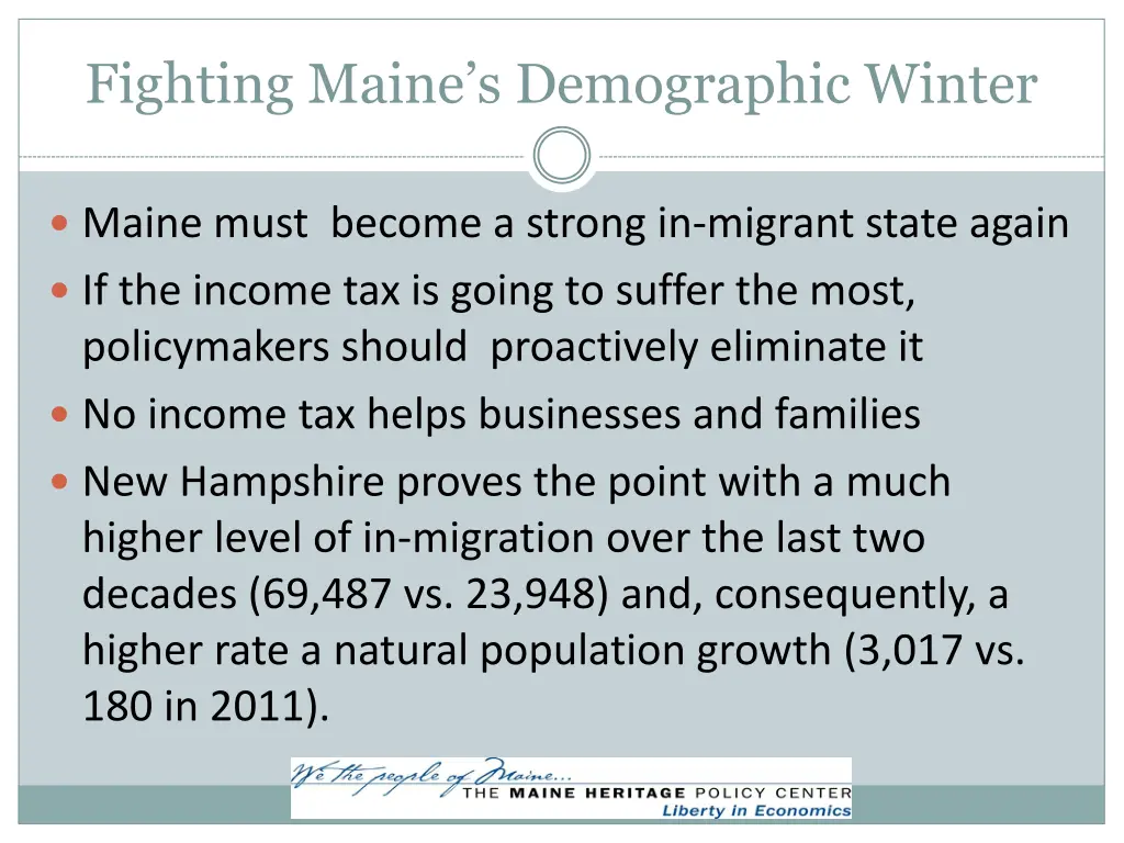 fighting maine s demographic winter