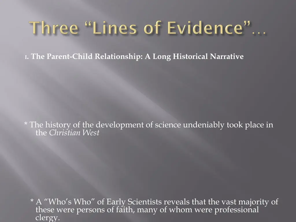 i the parent child relationship a long historical