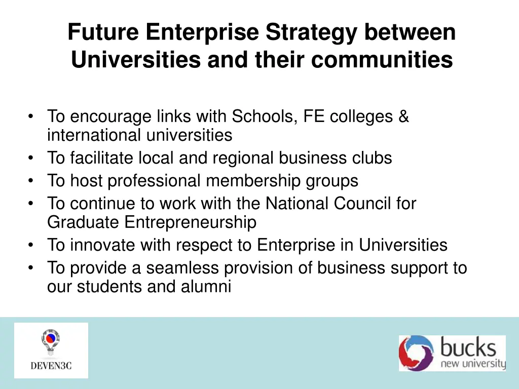 future enterprise strategy between universities