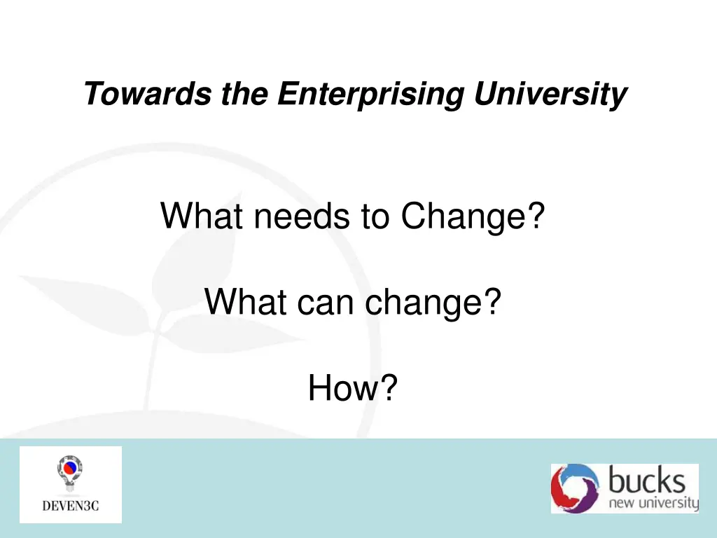towards the enterprising university