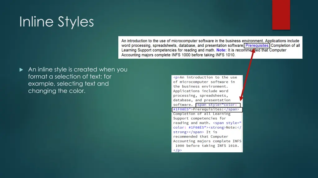 inline styles