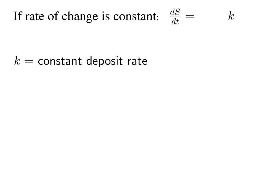 if rate of change is constant