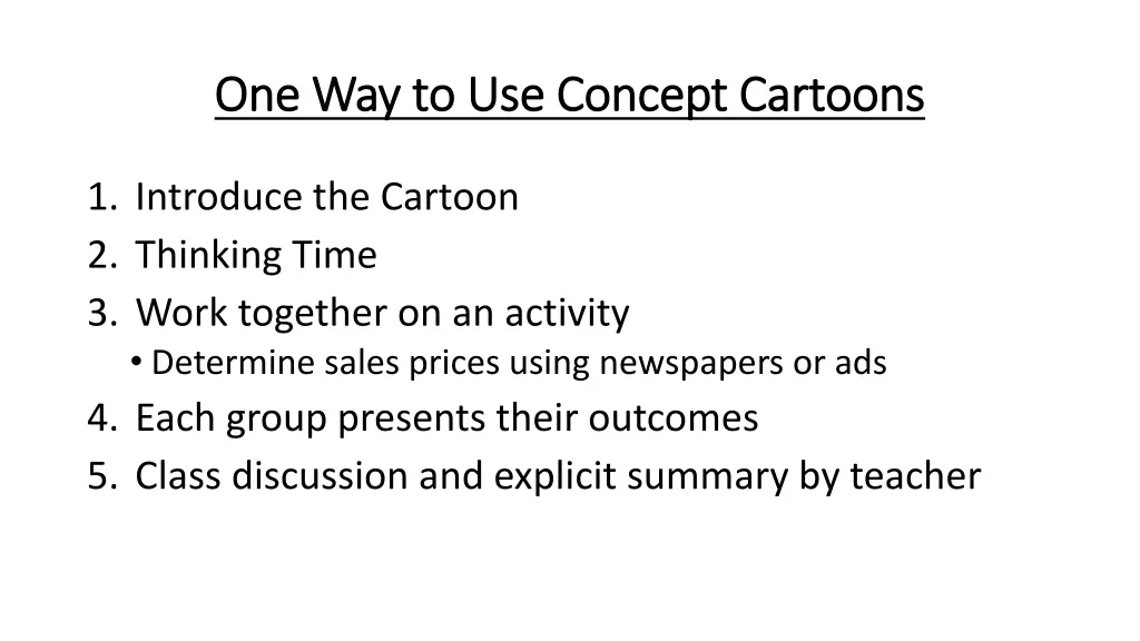 one way to use concept cartoons