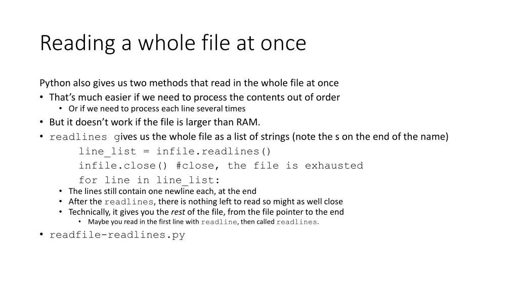 reading a whole file at once