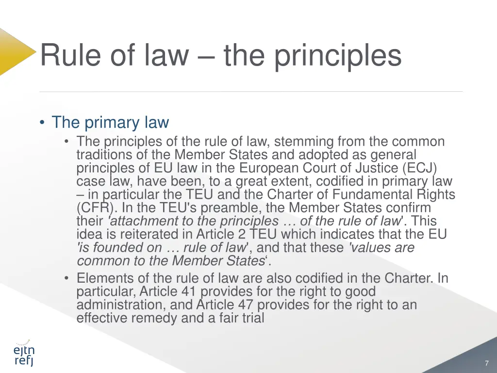 rule of law the principles
