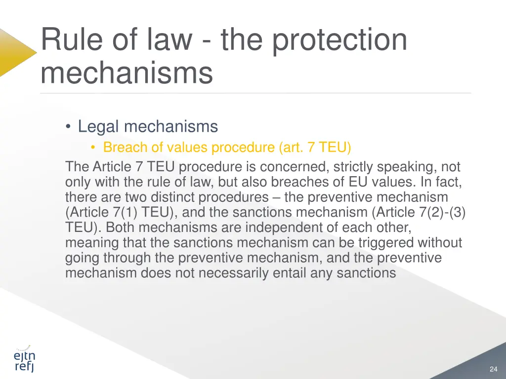 rule of law the protection mechanisms 14