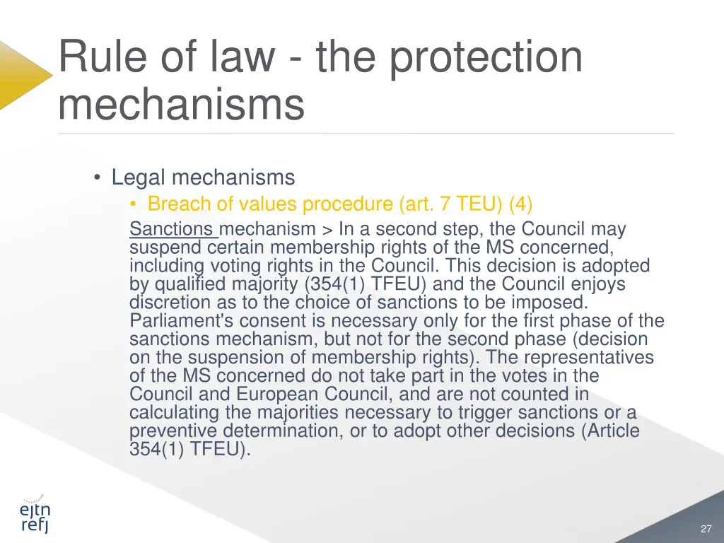 rule of law the protection mechanisms 17