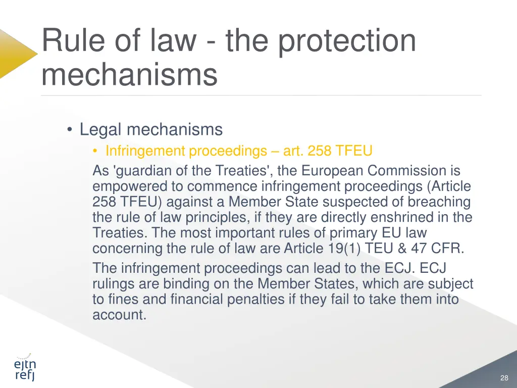rule of law the protection mechanisms 18
