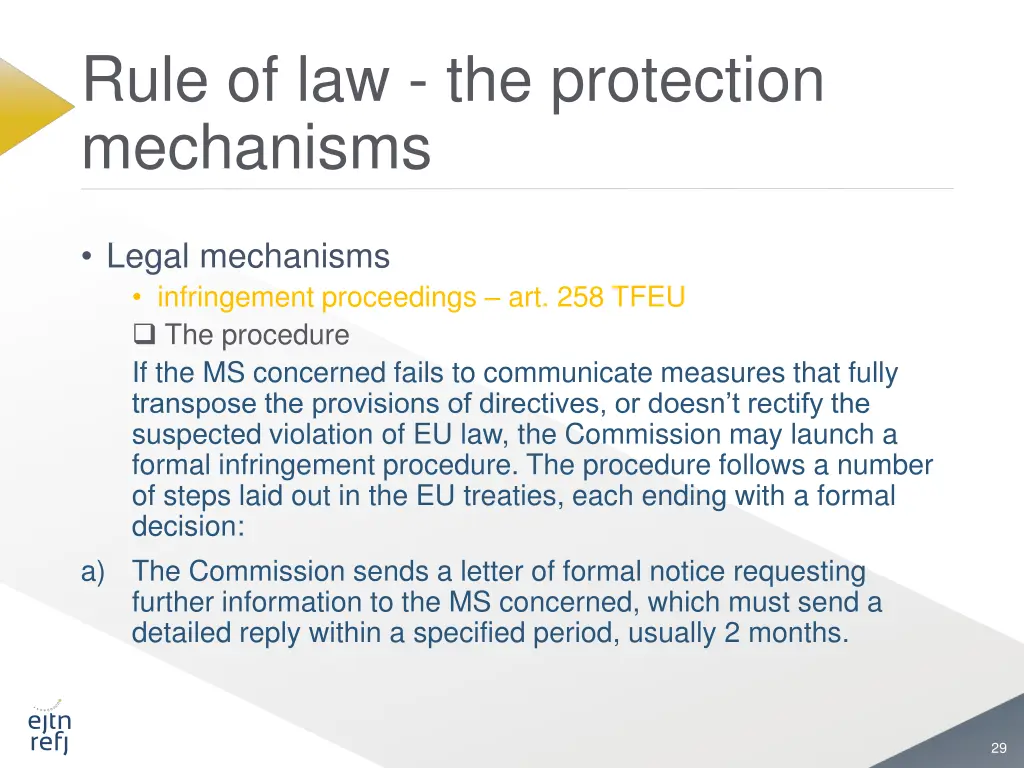rule of law the protection mechanisms 19