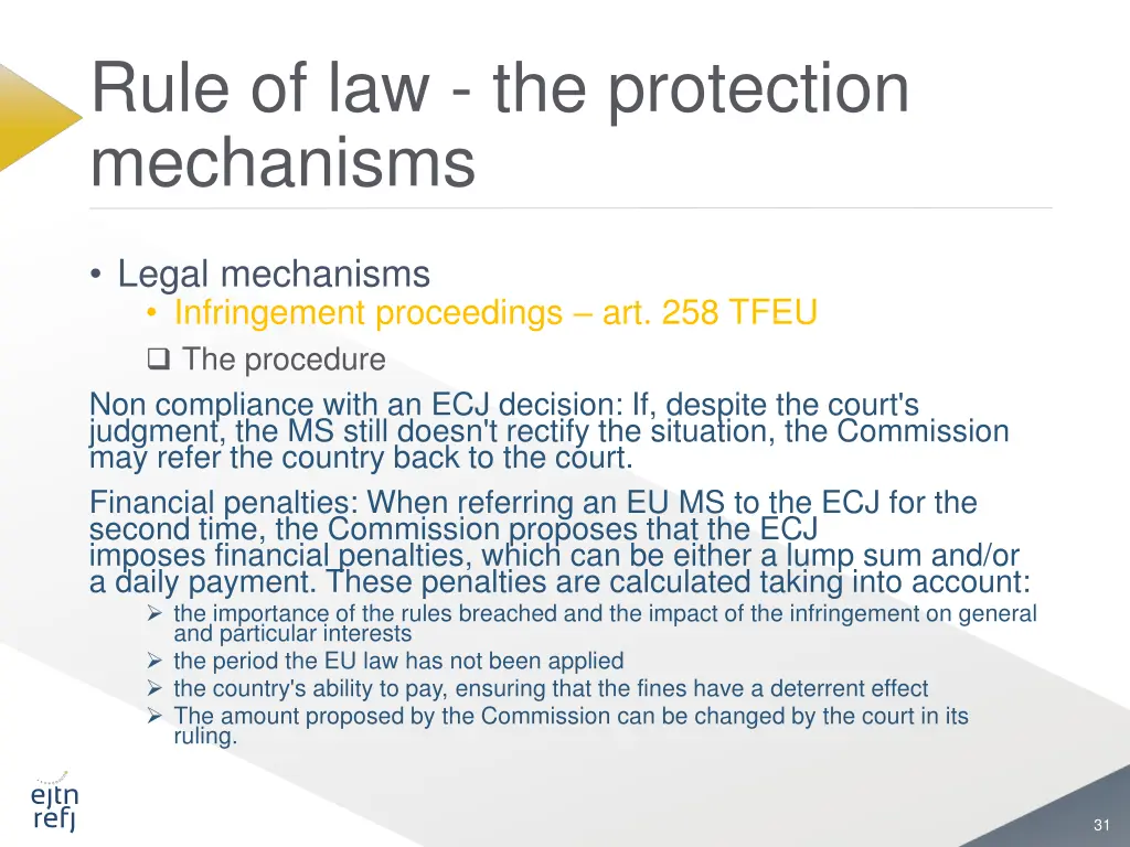 rule of law the protection mechanisms 21