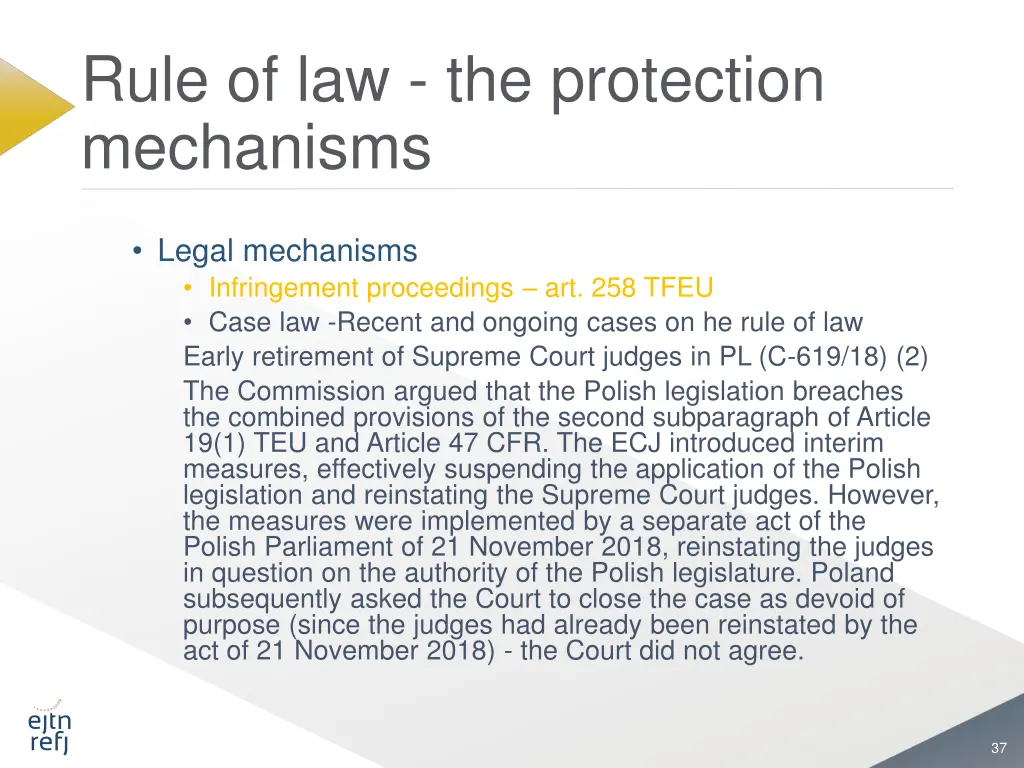 rule of law the protection mechanisms 27