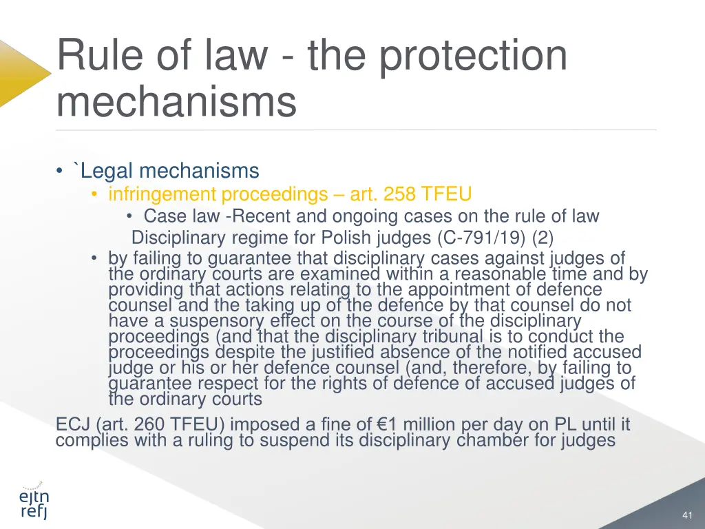 rule of law the protection mechanisms 31