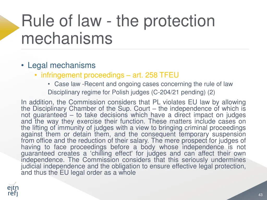 rule of law the protection mechanisms 33