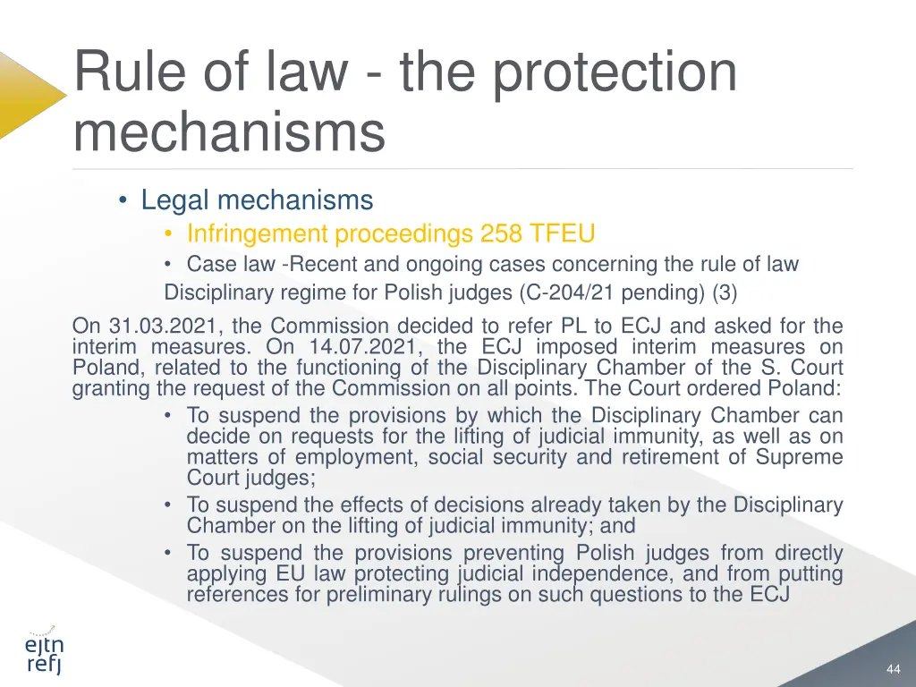 rule of law the protection mechanisms 34