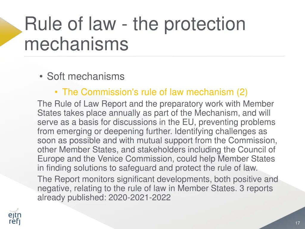 rule of law the protection mechanisms 7