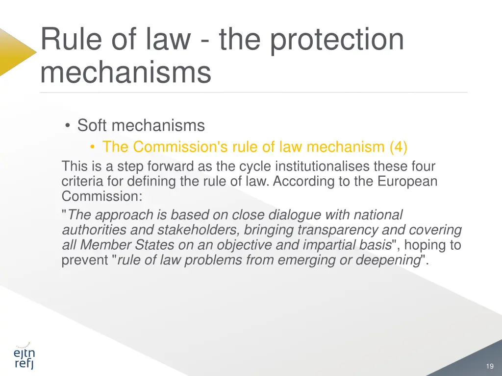 rule of law the protection mechanisms 9
