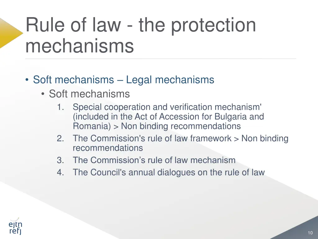 rule of law the protection mechanisms