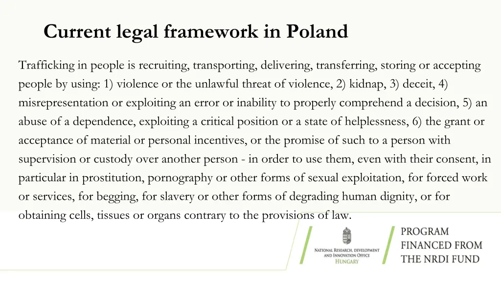 current legal framework in poland