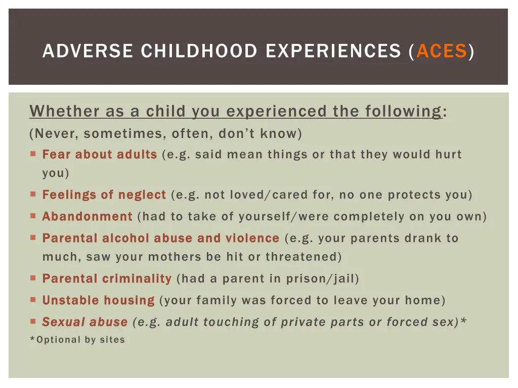 adverse childhood experiences aces
