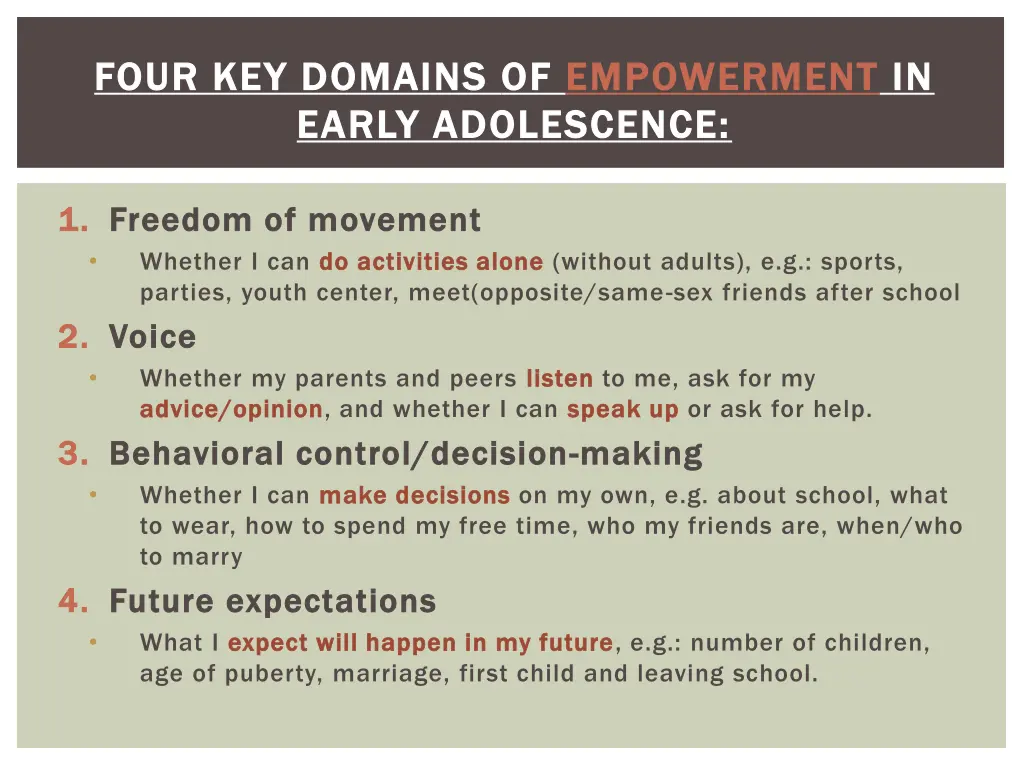 four key domains four key domains of early