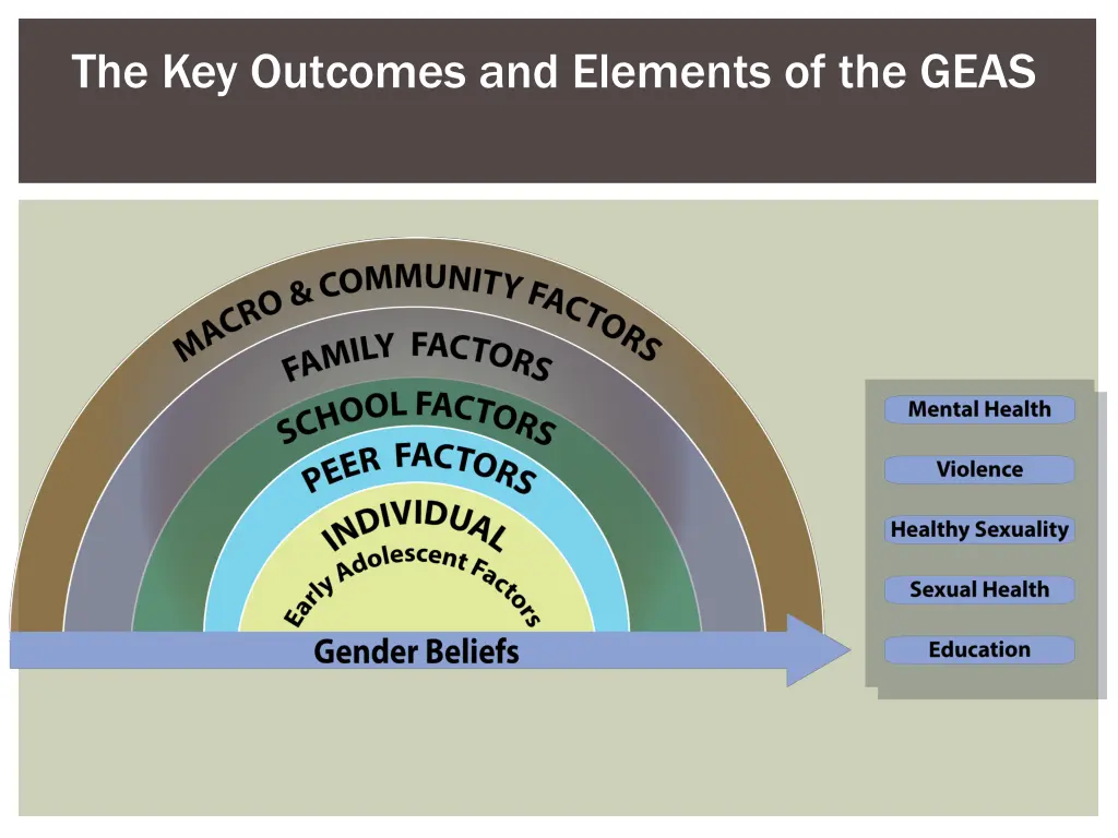 the key outcomes and elements of the geas