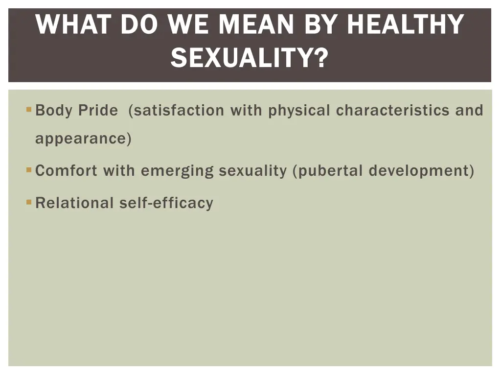 what do we mean by healthy what do we mean
