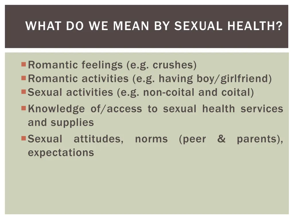what do we mean by sexual health