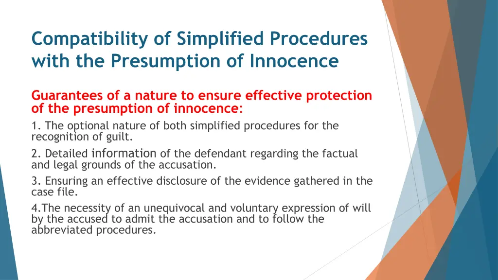 compatibility of simplified procedures with