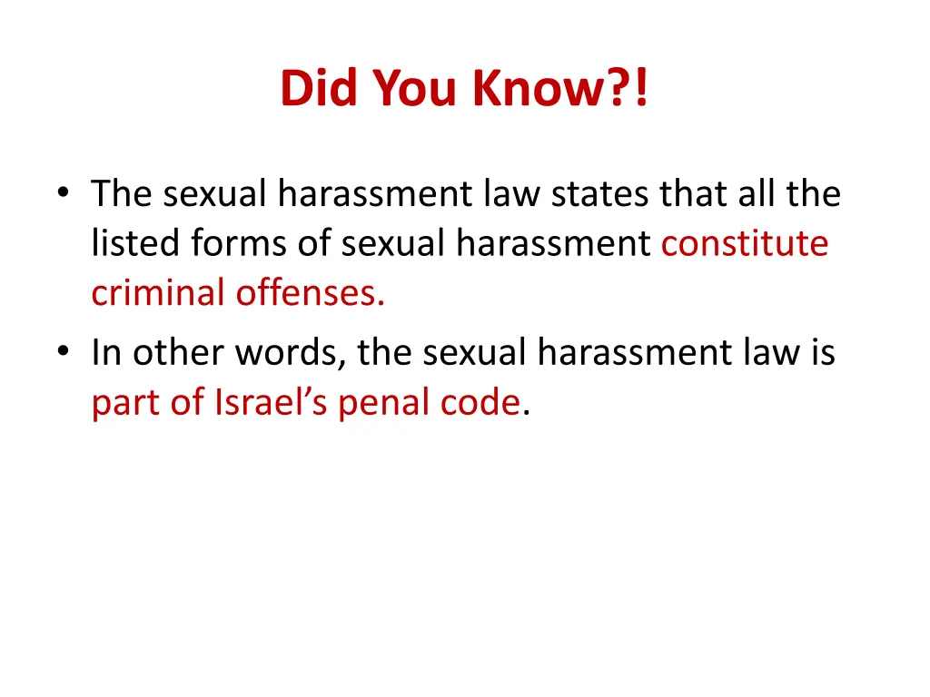 did you know