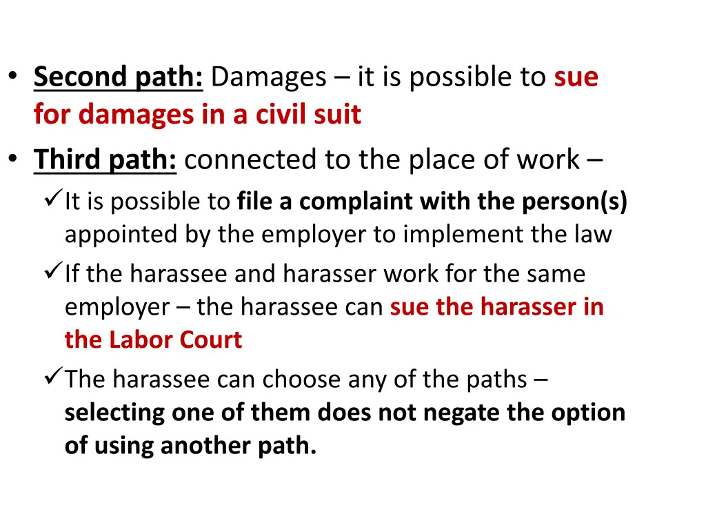 second path damages it is possible