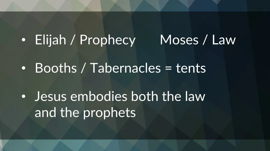 elijah prophecy moses law