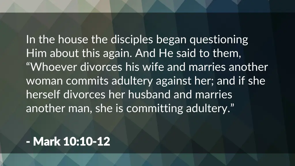 in the house the disciples began questioning