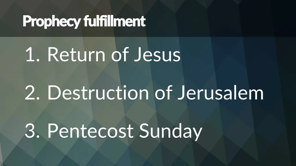 prophecy fulfillment prophecy fulfillment