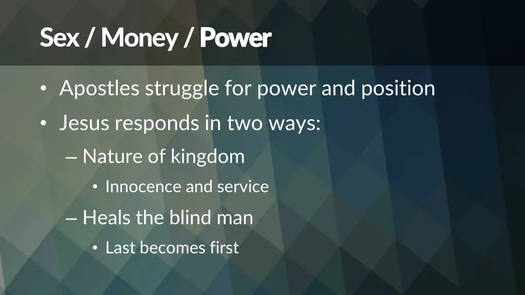 sex money power