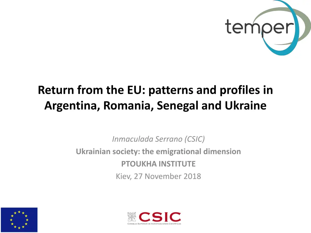 return from the eu patterns and profiles