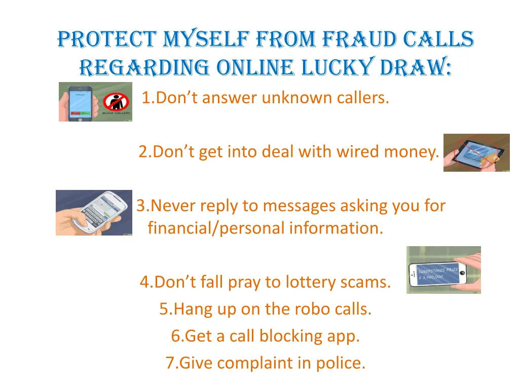 protect myself from fraud calls regarding online