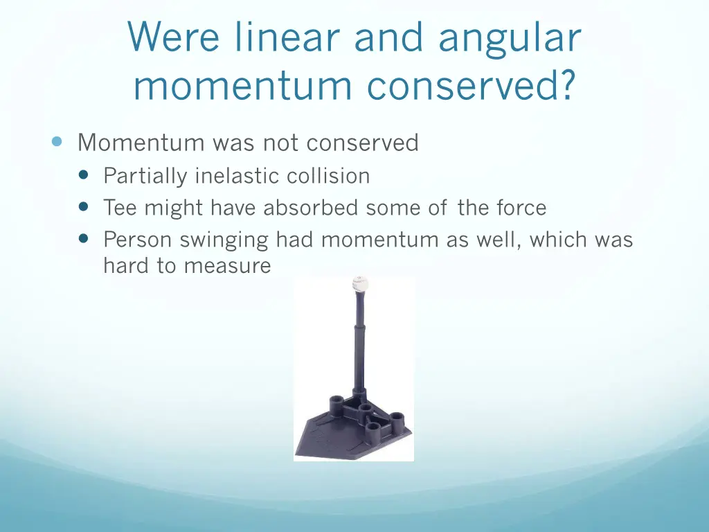 were linear and angular momentum conserved
