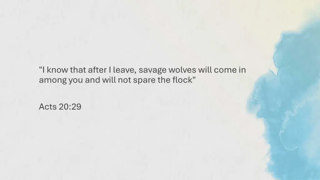 i know that after i leave savage wolves will come