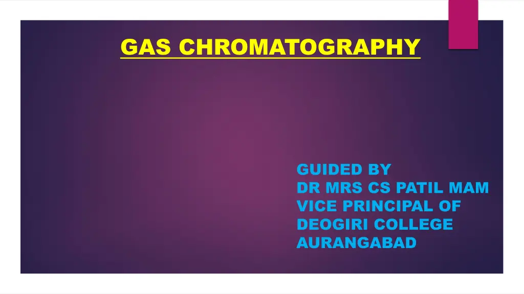 gas chromatography 1
