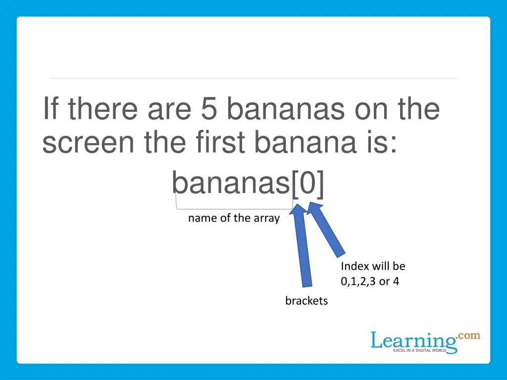 if there are 5 bananas on the screen the first