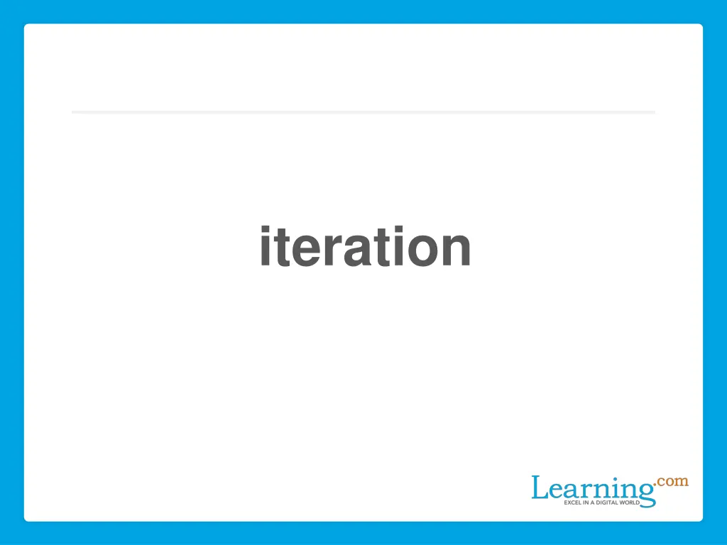 iteration